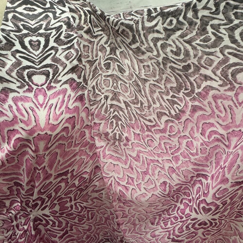 Oscar De La Renta Kimono Kaftan Dress Robe Long Lounge Wear Pink Small/Medium - Picture 4 of 9